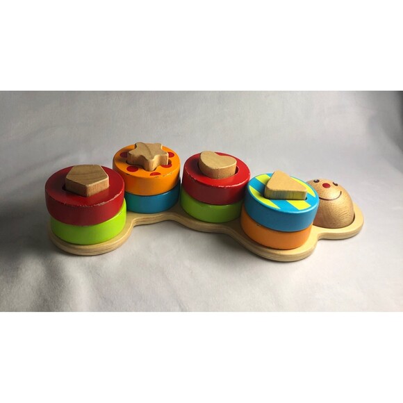 ELC Shape Sorting Caterpillar Wooden Puzzle - Picture 8 of 8